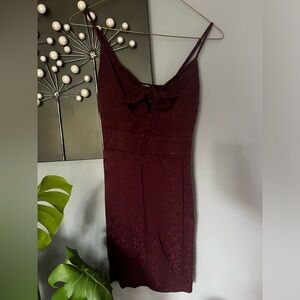 Abercrombie & Fitch Maroon Cheetah Print Dress